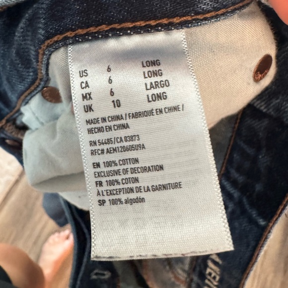 American Eagle Outfitters Dark Blue Slim Jeans Size 6 - Picture 3 of 4